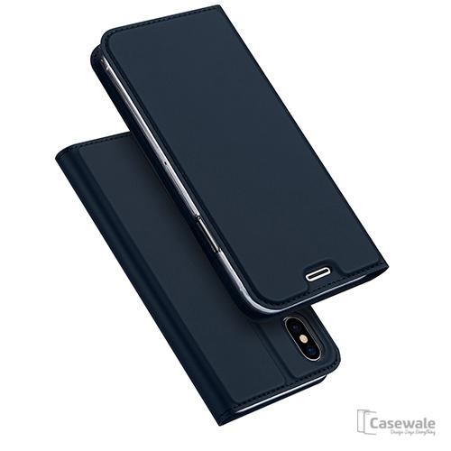 Luxury Leather Flip Case for iPhone X