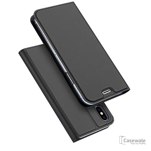 Luxury Leather Flip Case for iPhone X