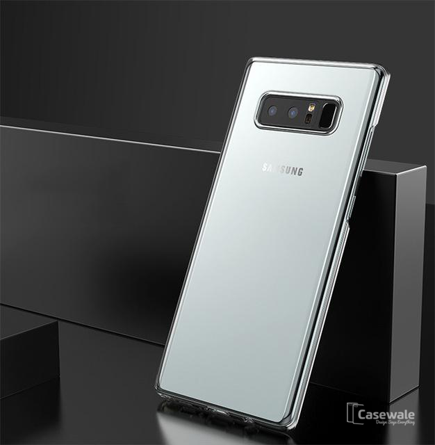 Luxury Plating Clear Soft Transparent Silicone Samsung Note 8 Cases