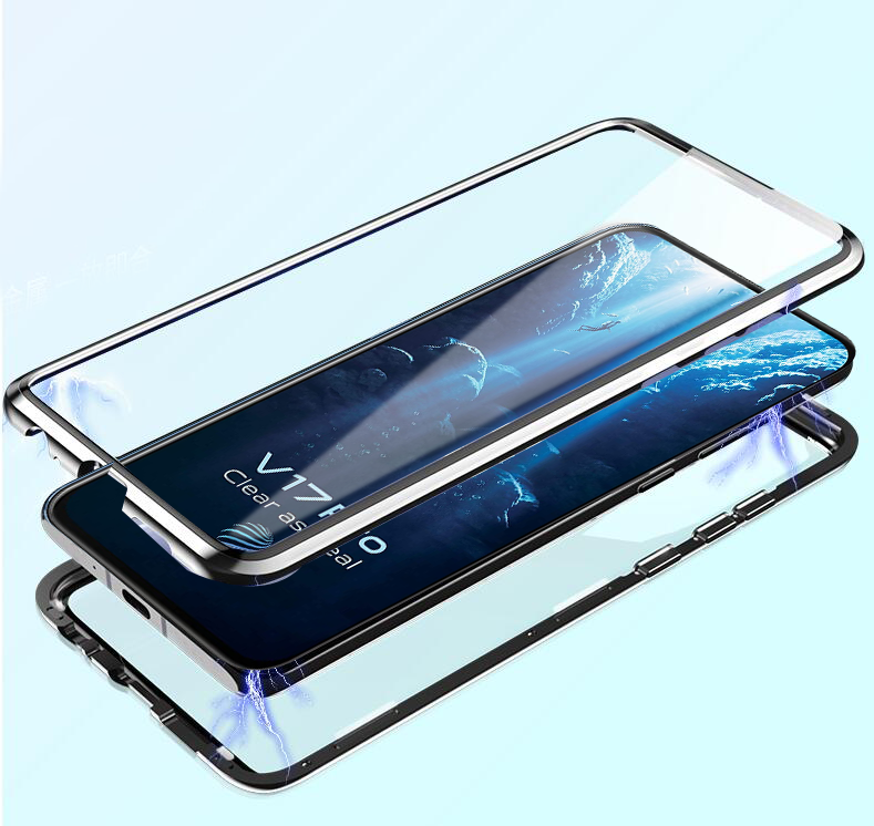 Double Sided Aluminum Metal Glass Case for Vivo V17 Pro