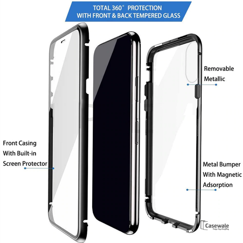 Double Sided Magnetic Glass Case for iPhone XR – Casewale